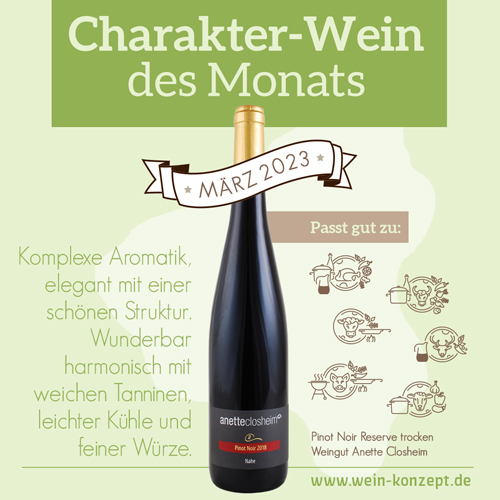 Charakter-Wein des Monats März