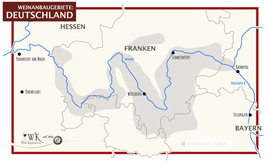 Weinanbaugebiet in Franken